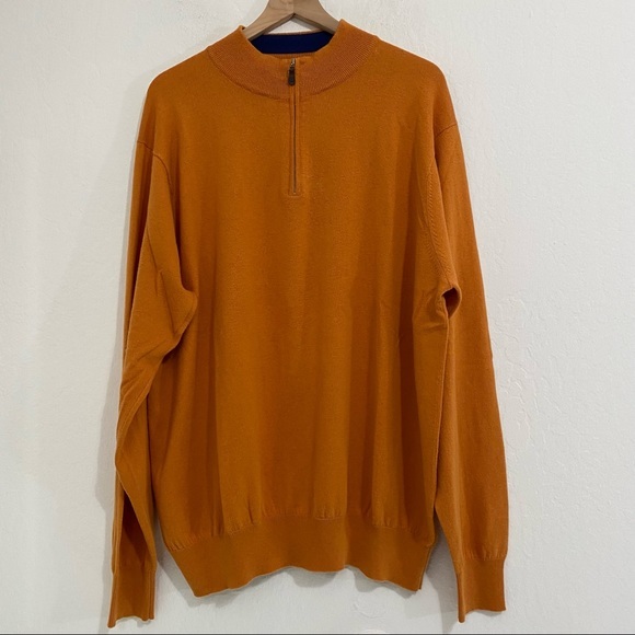 Peter Millar Other - Peter Millar Men’s XXL Merino Wool Blend 1/4 Zip Pullover Sweater High Neck